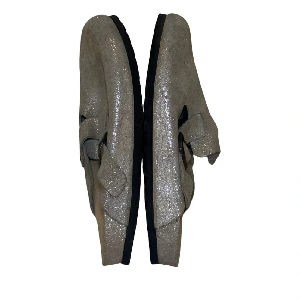 Birkenstock Silver Glitter Mules - Picture 5 of 7